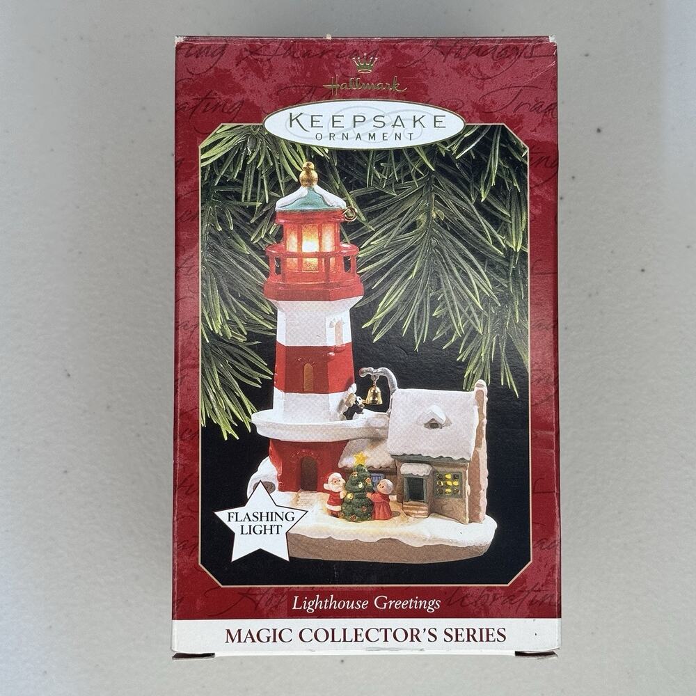 Hallmark Keepsake Christmas Ornament Lighthouse Greetings Magic Collector Series